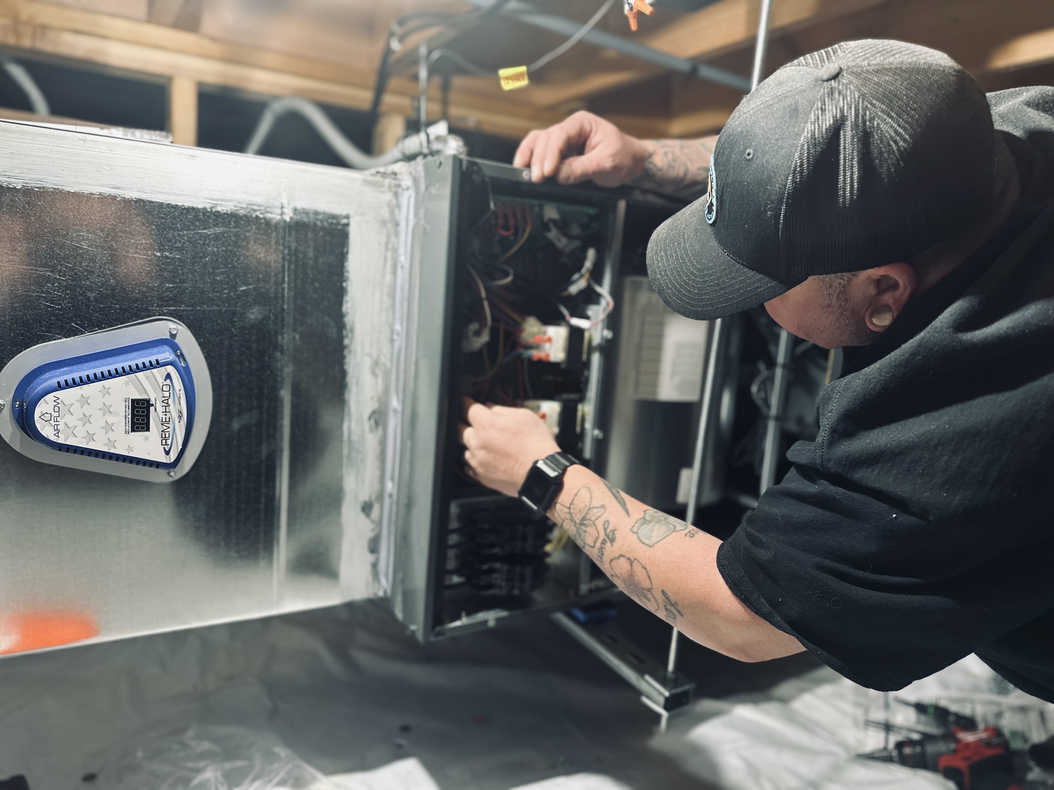 Robert installing REMI Halo system